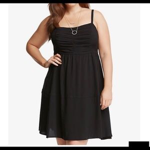 Torrid Black Challis Sundress Sz. 1